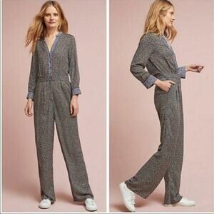 Ett:twa By Anthropologie Multicolor 3/4 Sleeve Jumpsuit Size 12